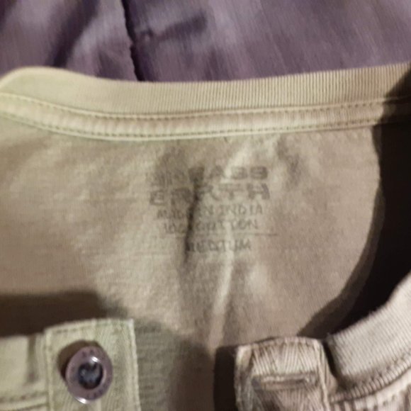 Men's GH BASS earth cotton top Medium - Picture 2 of 2